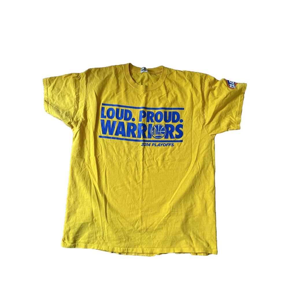Golden State Warriors Nba T-Shirt Yellow Loud Proud Playoffs Preowned